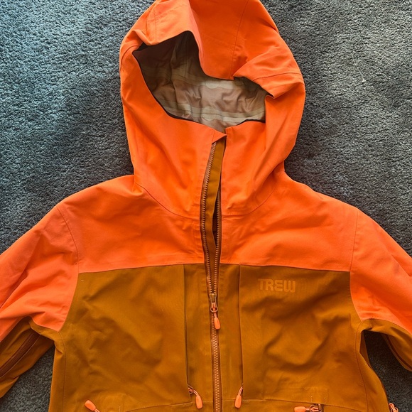 Men's S Trew Gear PRIMO Vibrant Orange and Brown Ski Jacket (coral/copper) - Picture 4 of 8